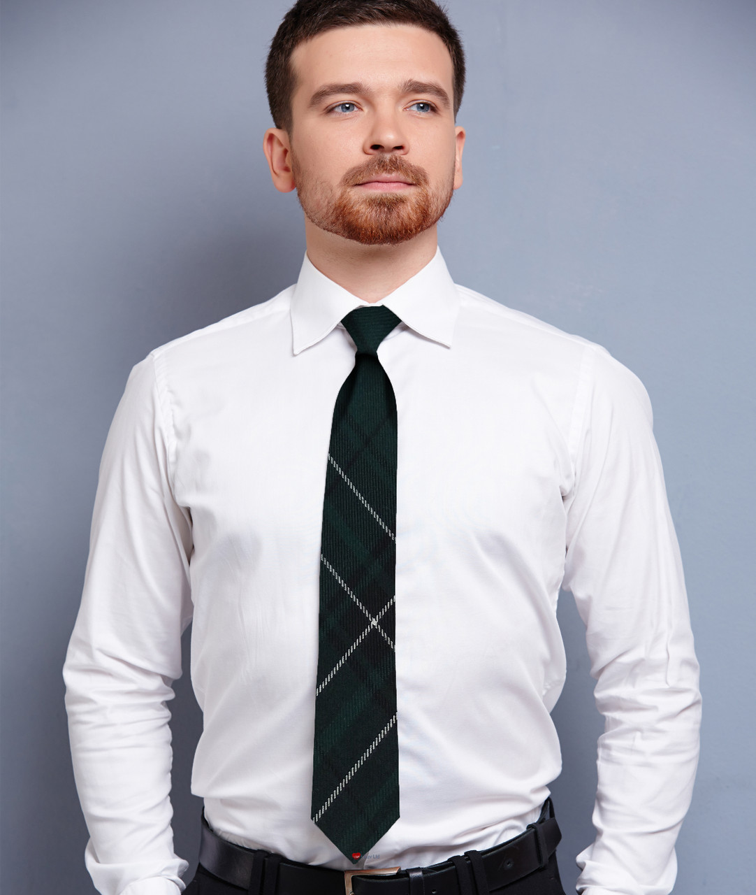 Mens Neck Tie MacLean Hunting Modern Tartan Lightweight Scottish Clan Tie
