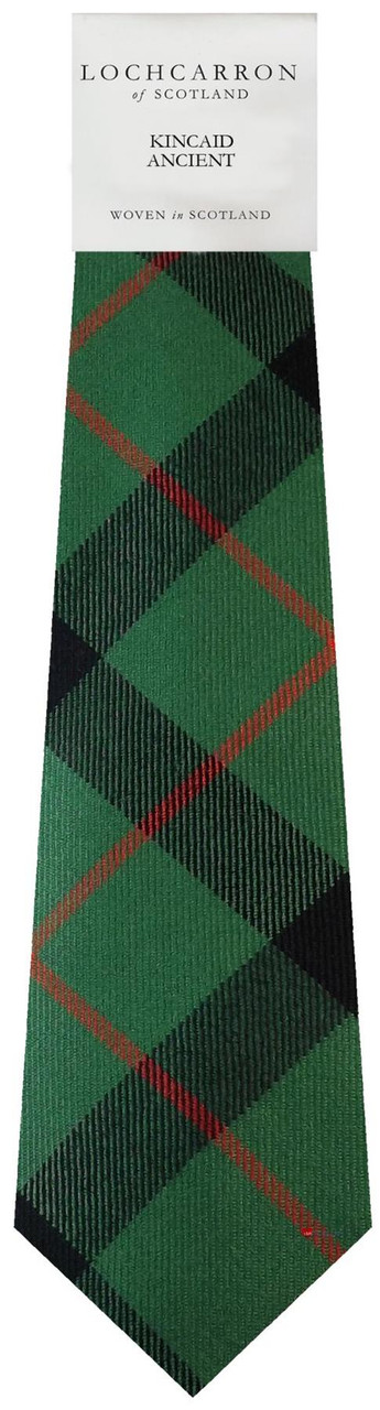 Mens Neck Tie Kincaid Ancient Tartan Lightweight Scottish Clan Tie
