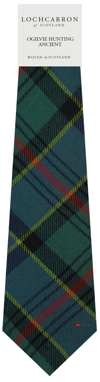 Mens Neck Tie Ogilvie Hunting Ancient Tartan Lightweight Scottish Clan Tie