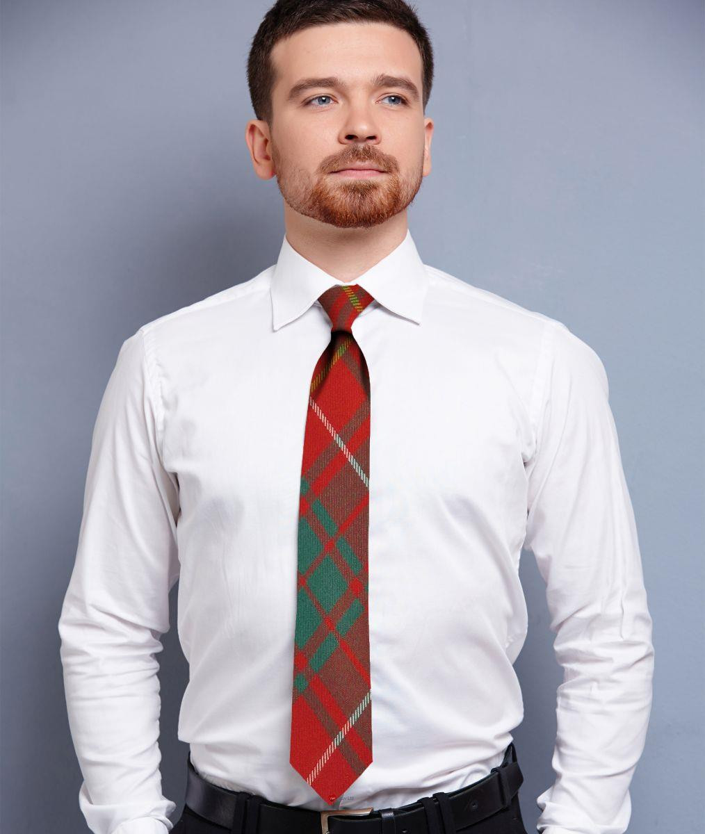 Mens Neck Tie Bruce Ancient Tartan Lightweight Scottish Clan Tie