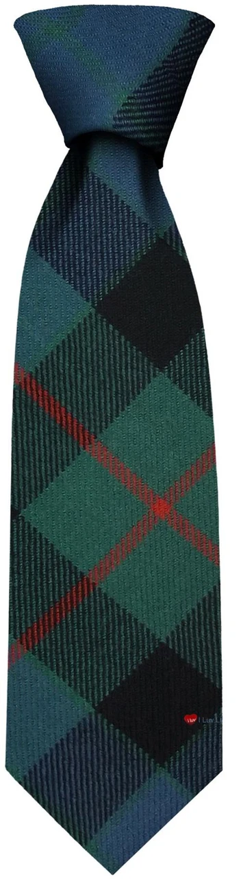 Mens Neck Tie Gunn Ancient Tartan Lightweight Scottish Clan Tie