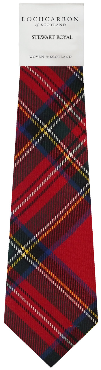 Mens Neck Tie Stewart Royal Modern Tartan Lightweight Scottish Clan Tie