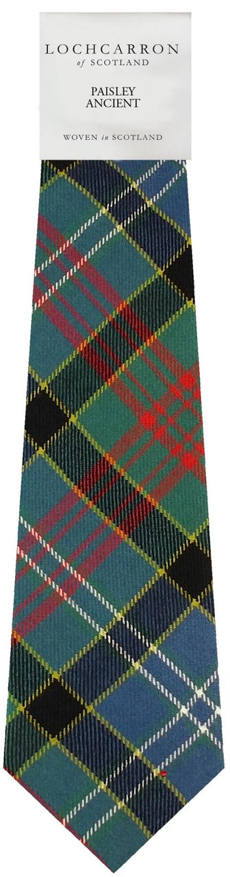 Mens Neck Tie Paisley Ancient Tartan Lightweight Scottish Clan Tie