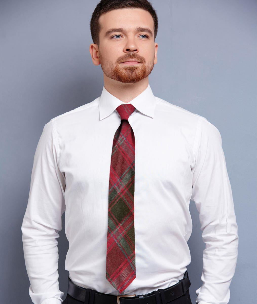 Mens Neck Tie Grant Weathered Tartan Lightweight Scottish Clan Tie