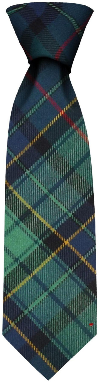 Mens Neck Tie Leinster Green Irish Tartan Lightweight Scottish Clan Tie