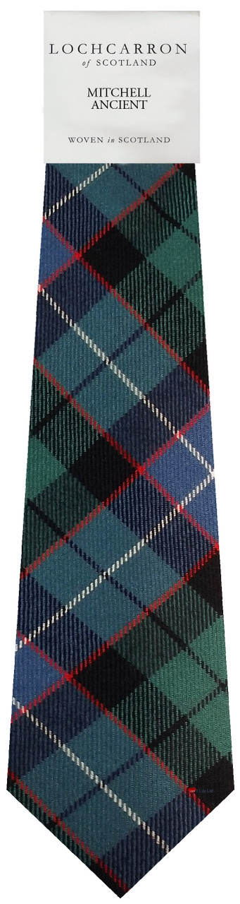 Mens Neck Tie Mitchell Ancient Tartan Lightweight Scottish Clan Tie