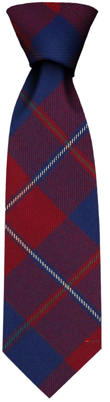Mens Neck Tie Galloway Red Modern Tartan Lightweight Scottish Clan Tie