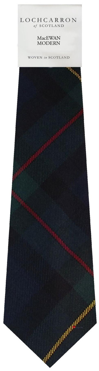 Mens Neck Tie MacEwan Modern Tartan Lightweight Scottish Clan Tie