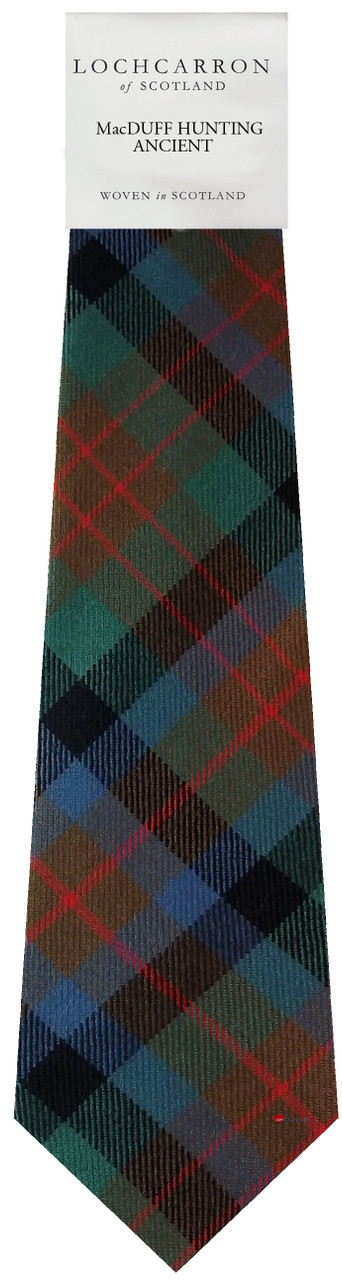 Mens Neck Tie MacDuff Hunting Ancient Tartan Lightweight Scottish Clan Tie
