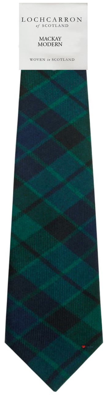 Mens Neck Tie MacKay Modern Tartan Lightweight Scottish Clan Tie