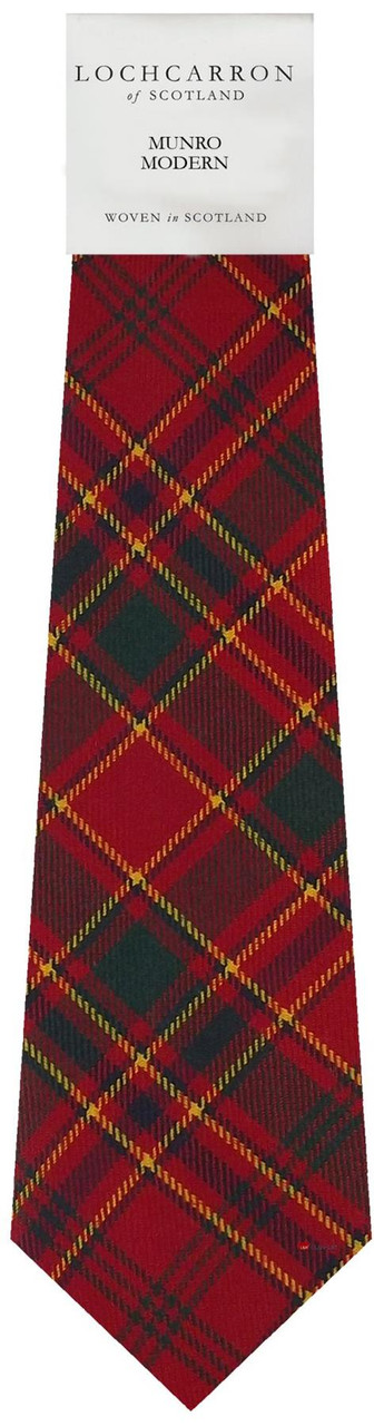Mens Neck Tie Munro Modern Tartan Lightweight Scottish Clan Tie
