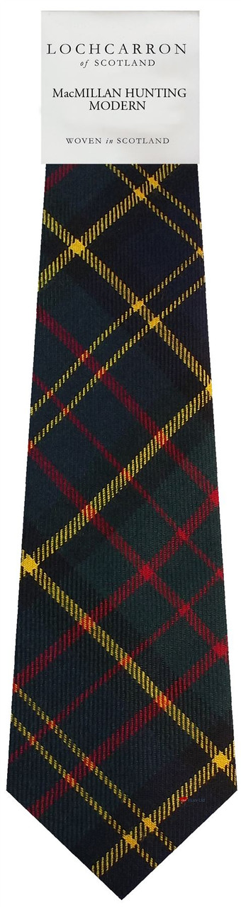 Mens Neck Tie MacMillan Hunting Modern Tartan Lightweight Scottish Clan Tie