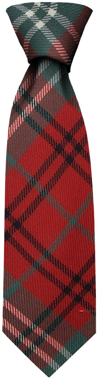 Mens Neck Tie Morrison Red Ancient Tartan Lightweight Scottish Clan Tie