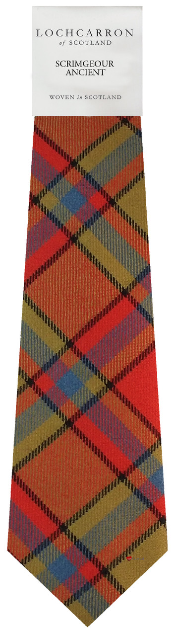 Mens Neck Tie Scrimgeour Ancient Tartan Lightweight Scottish Clan Tie