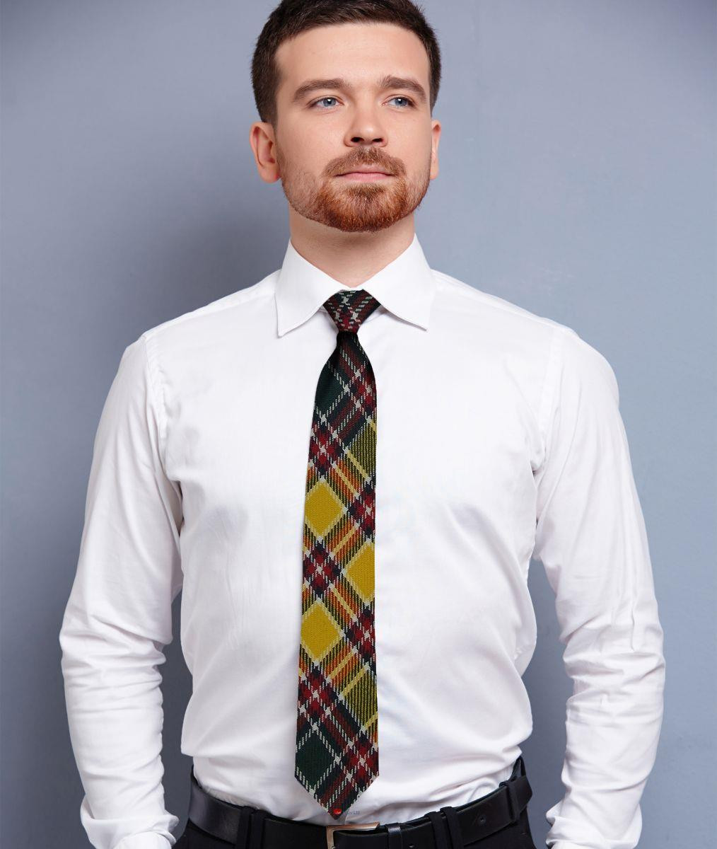 Mens Neck Tie Jacobite Modern Tartan Lightweight Scottish Clan Tie