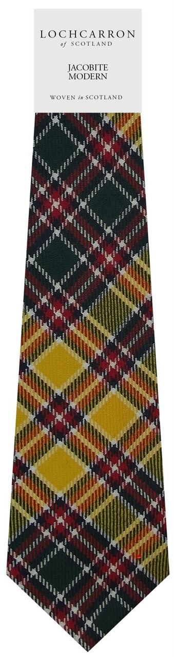 Mens Neck Tie Jacobite Modern Tartan Lightweight Scottish Clan Tie