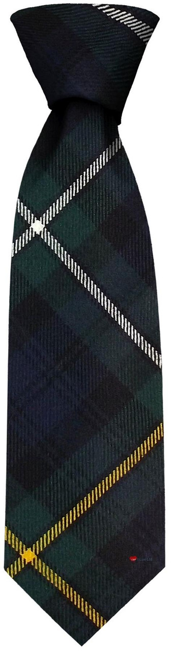 Mens Neck Tie Campbell of Argyll Modern Tartan Lightweight Scottish Clan Tie
