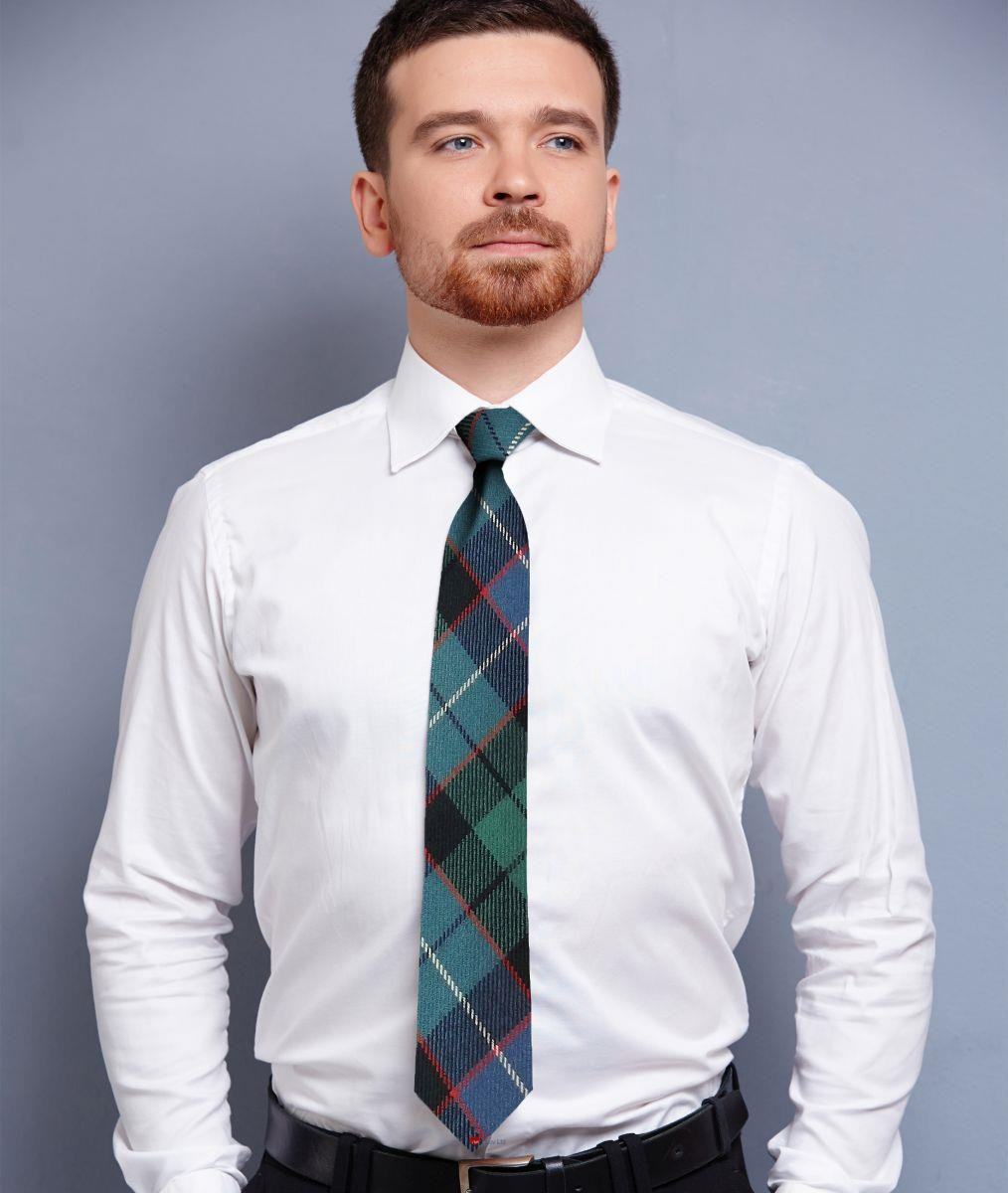 Mens Neck Tie Russell Ancient Tartan Lightweight Scottish Clan Tie