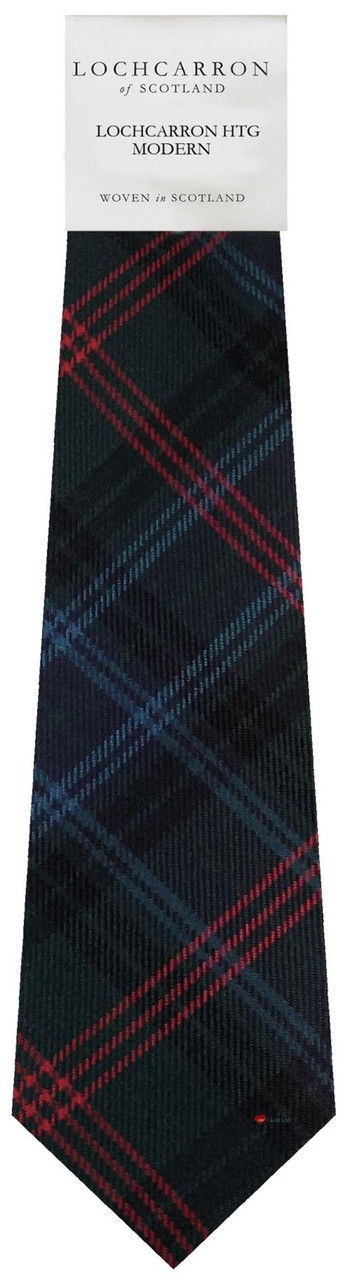 Mens Neck Tie Lochcarron Hunting Modern Tartan Lightweight Scottish Clan Tie