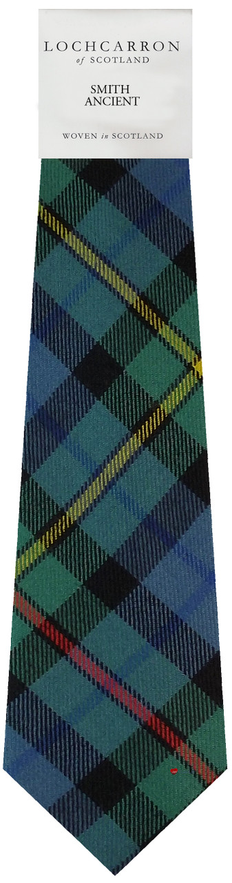 Mens Neck Tie Smith Ancient Tartan Lightweight Scottish Clan Tie