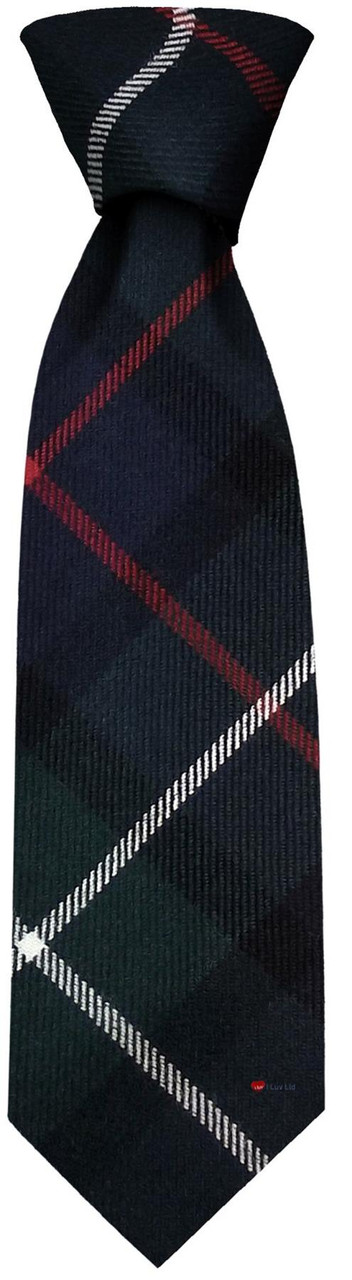 Mens Neck Tie Davidson of Tulloch Modern Tartan Lightweight Scottish Clan Tie