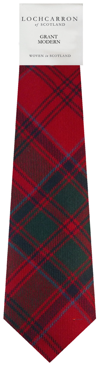 Mens Neck Tie Grant Modern Tartan Lightweight Scottish Clan Tie