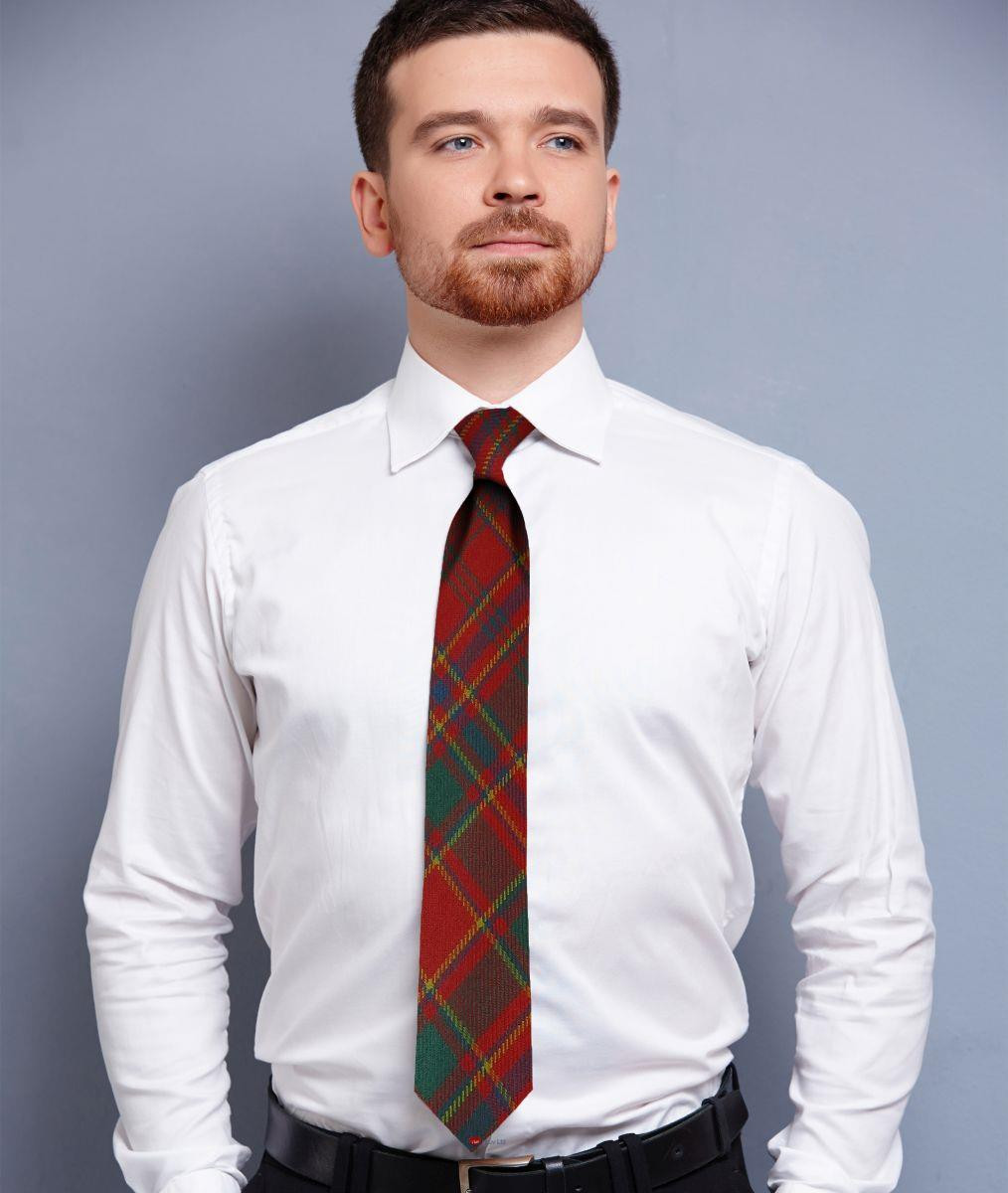 Mens Neck Tie Munro Ancient Tartan Lightweight Scottish Clan Tie
