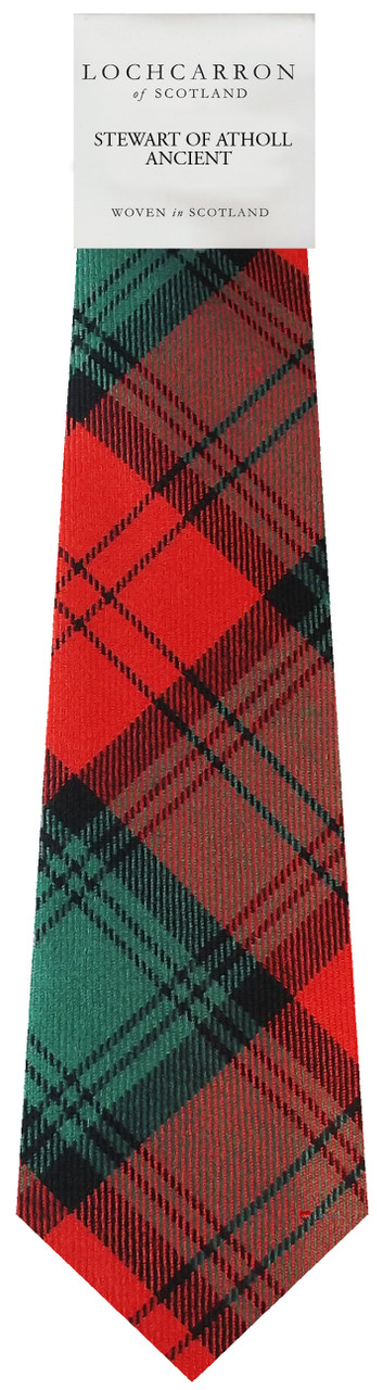 Mens Neck Tie Stewart Of Atholl Ancient Tartan Lightweight Scottish Clan Tie