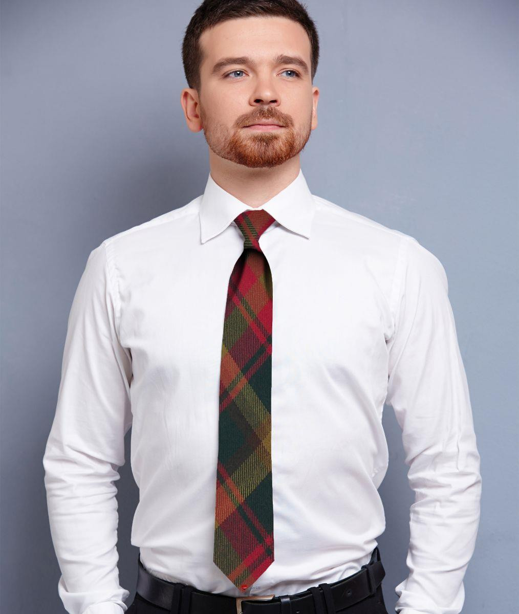Mens Neck Tie Maple Leaf Canadian Tartan Lightweight Scottish Clan Tie