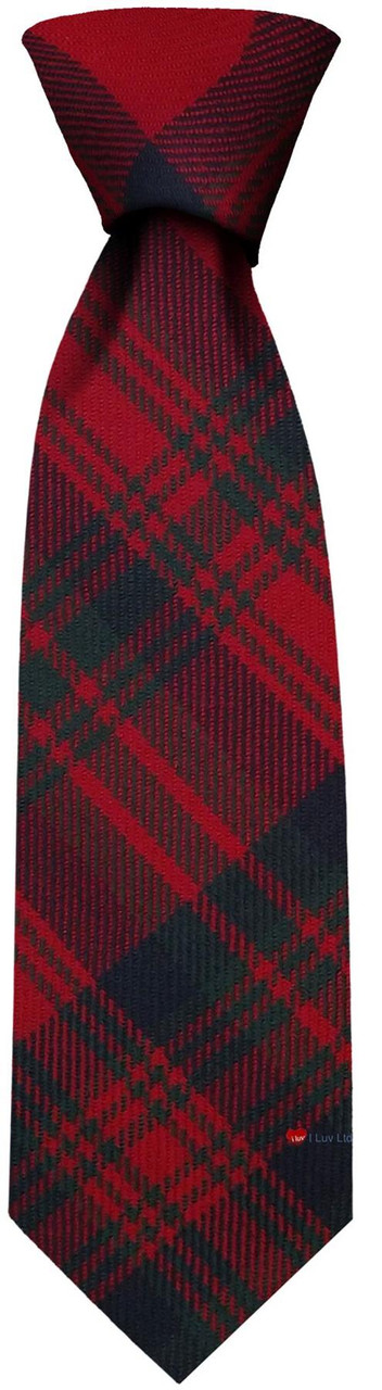 Mens Neck Tie Matheson Red Modern Tartan Lightweight Scottish Clan Tie