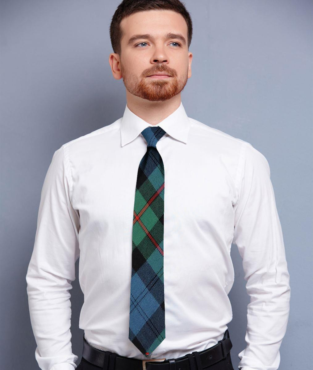 Mens Neck Tie MacEwan Ancient Tartan Lightweight Scottish Clan Tie