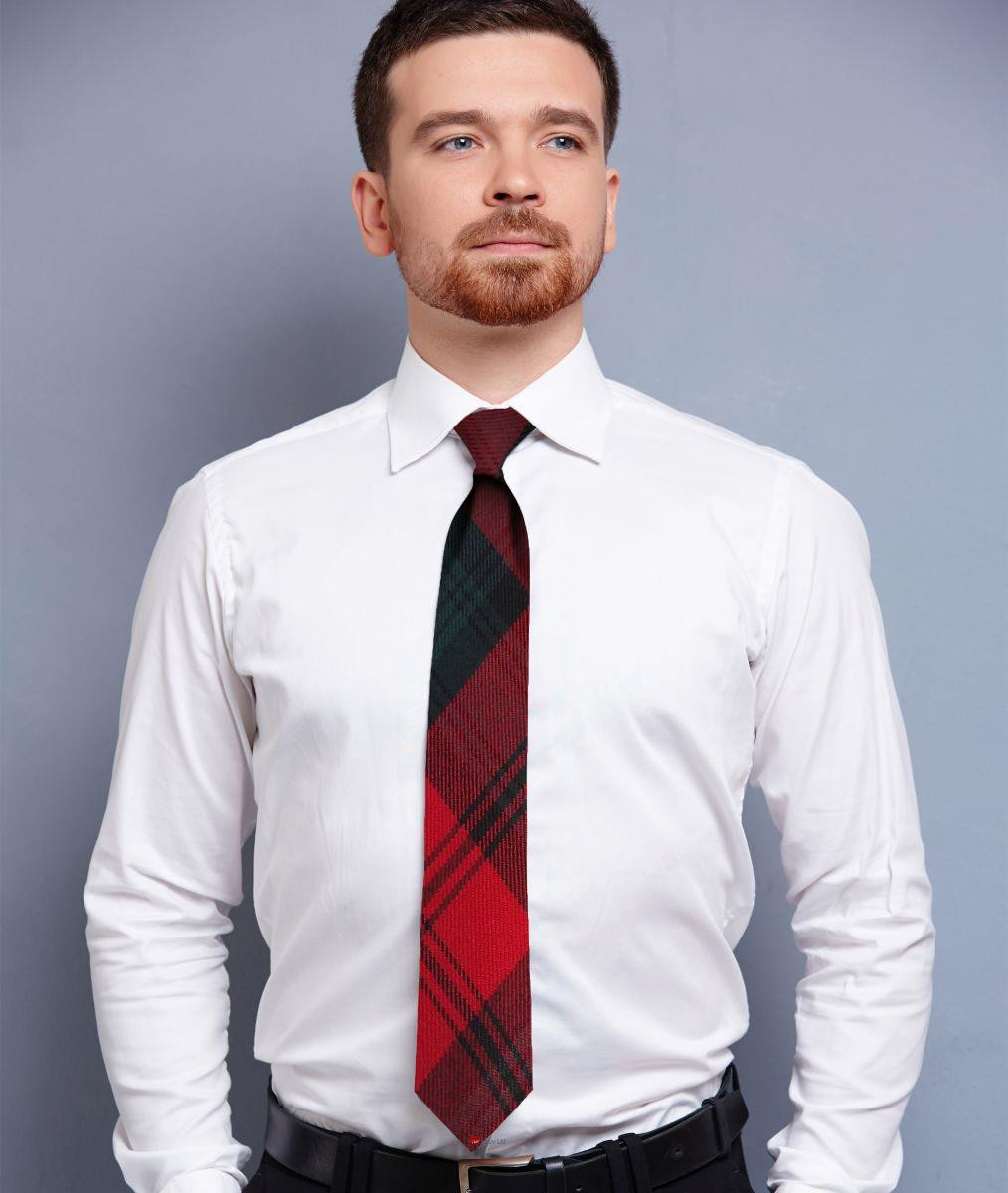 Mens Neck Tie Kerr Modern Tartan Lightweight Scottish Clan Tie