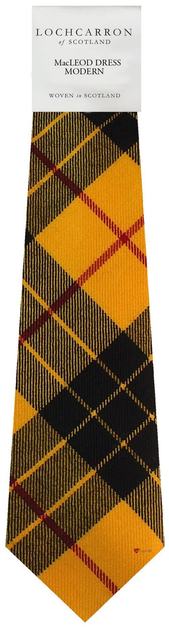 Mens Neck Tie MacLeod Dress Modern Tartan Lightweight Scottish Clan Tie