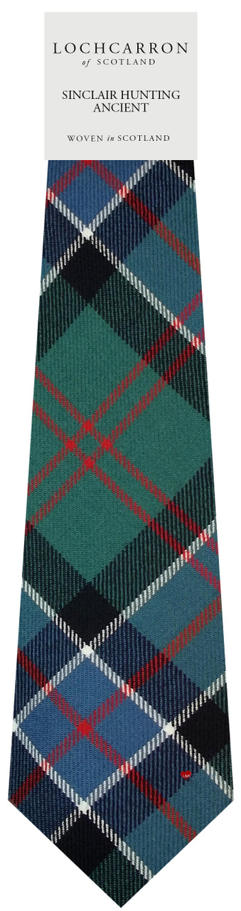 Mens Neck Tie Sinclair Hunting Ancient Tartan Lightweight Scottish Clan Tie