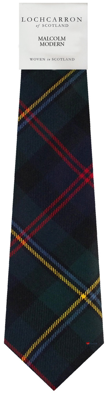 Mens Neck Tie Malcolm Modern Tartan Lightweight Scottish Clan Tie