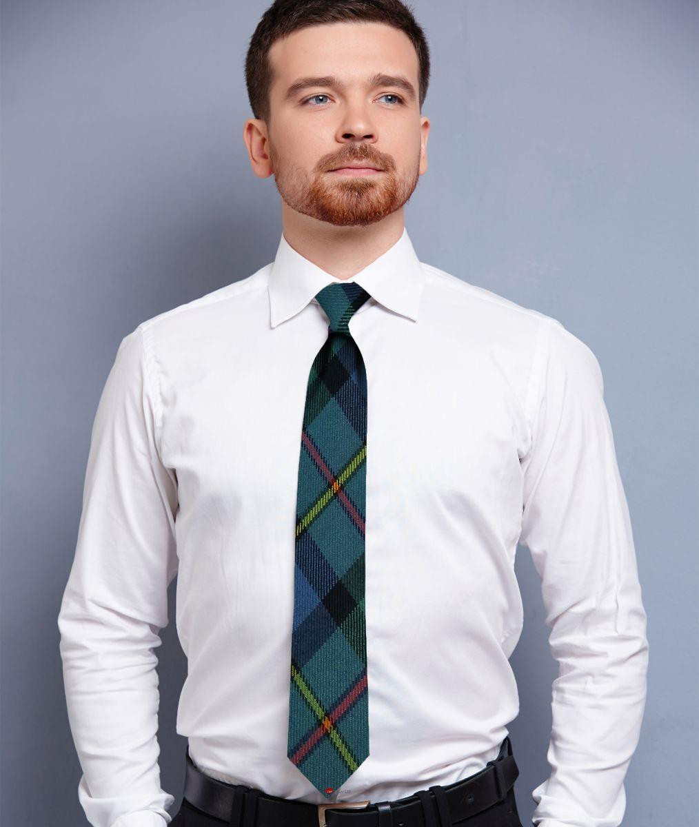 Mens Neck Tie MacLeod Of Harris Ancient Tartan Lightweight Scottish Clan Tie
