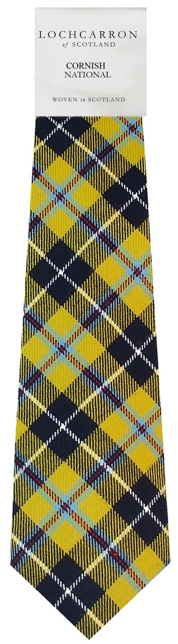 Mens Neck Tie Cornish National Modern Tartan Lightweight Scottish Clan Tie