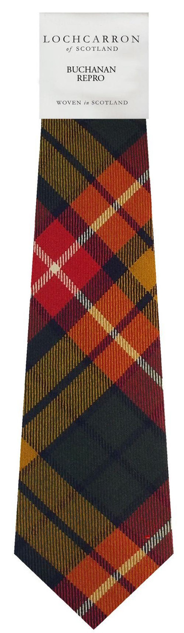 Mens Neck Tie Buchanan Repro Modern Tartan Lightweight Scottish Clan Tie