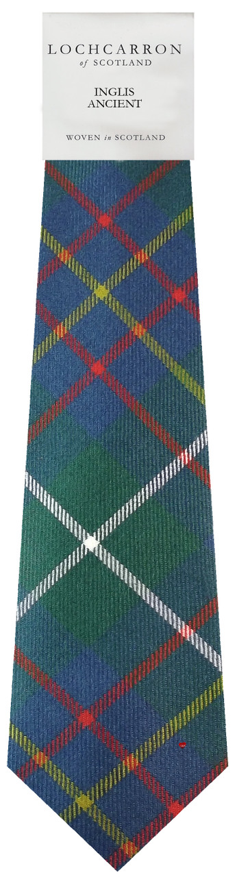 Mens Neck Tie Inglis Ancient Tartan Lightweight Scottish Clan Tie