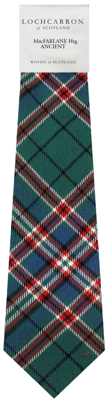 Mens Neck Tie MacFarlane Hunting Ancient Tartan Lightweight Scottish Clan Tie