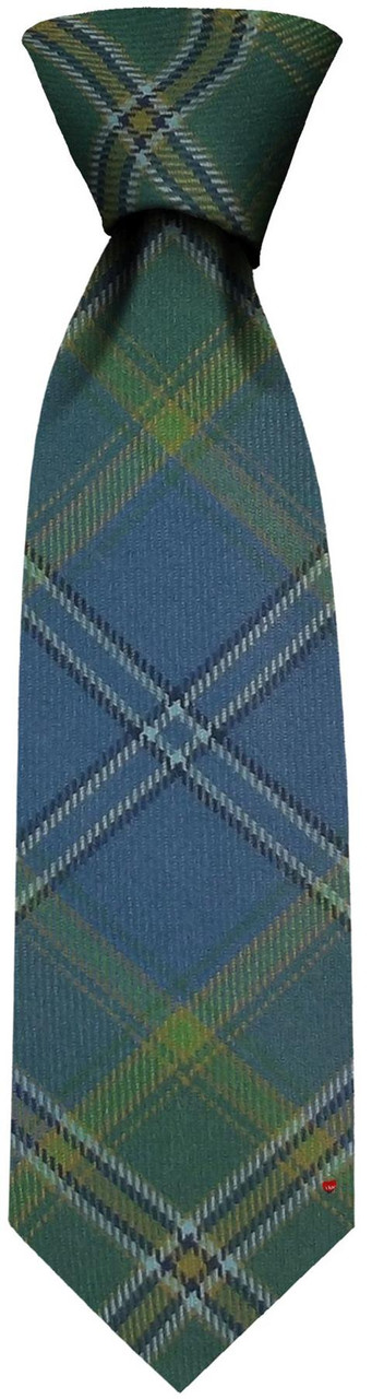 Mens Neck Tie All Ireland Blue Irish Tartan Lightweight Scottish Clan Tie