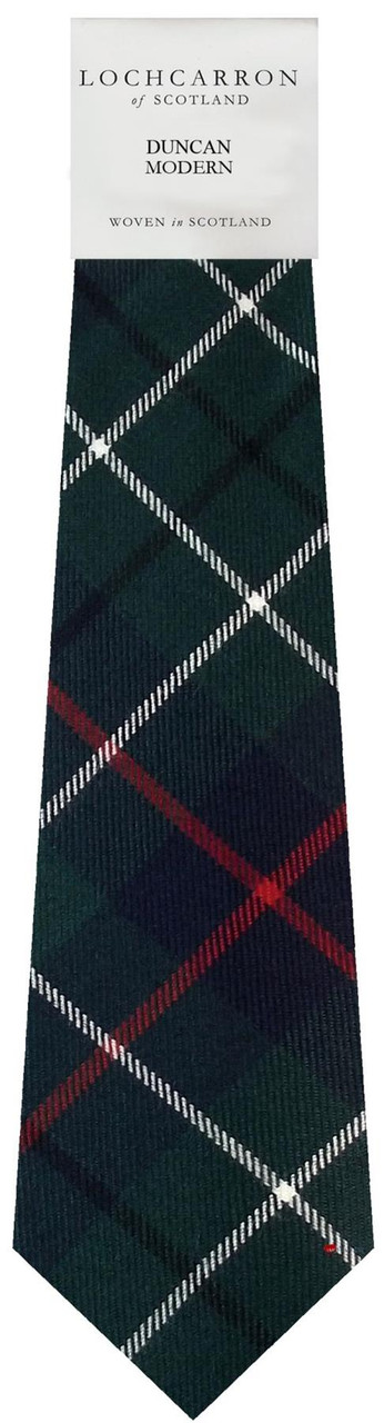 Mens Neck Tie Duncan Modern Tartan Lightweight Scottish Clan Tie