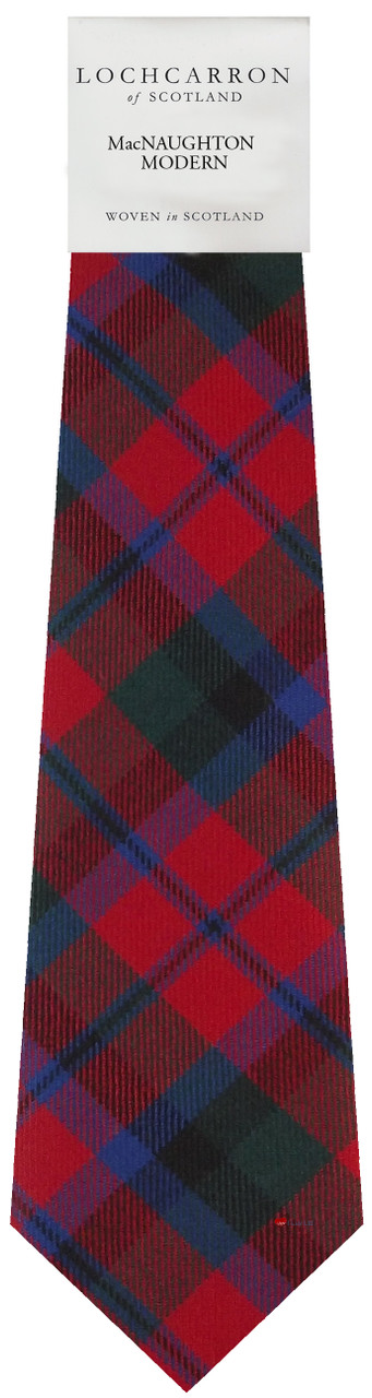 Mens Neck Tie MacNaughton Modern Tartan Lightweight Scottish Clan Tie