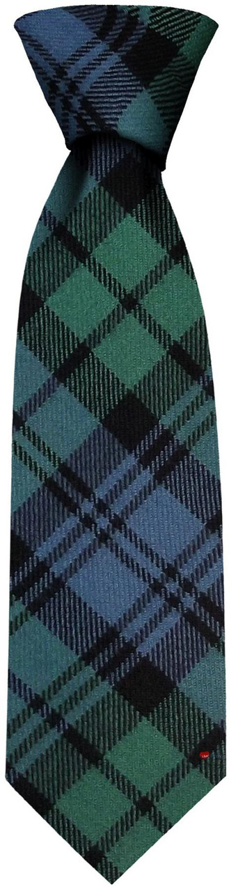Mens Neck Tie Black Watch Ancient Tartan Military Lightweight Scottish Clan Tie