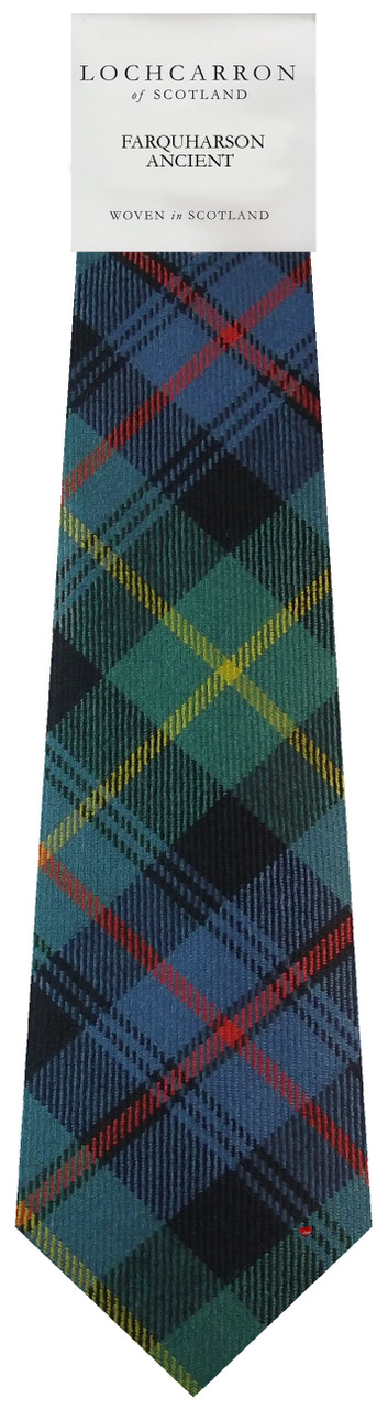 Mens Neck Tie Farquharson Ancient Tartan Lightweight Scottish Clan Tie