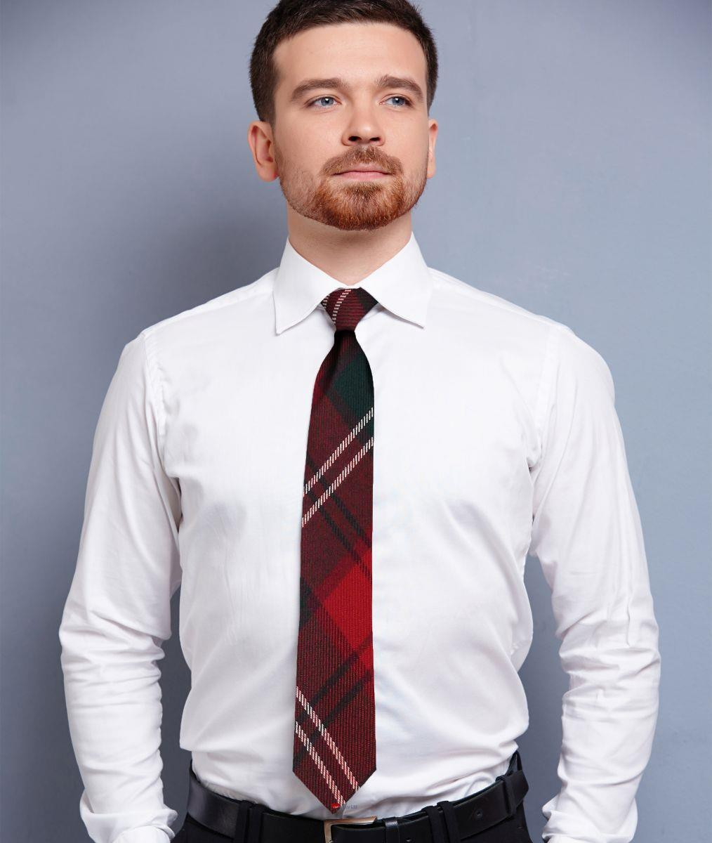 Mens Neck Tie Lennox Modern Tartan Lightweight Scottish Clan Tie
