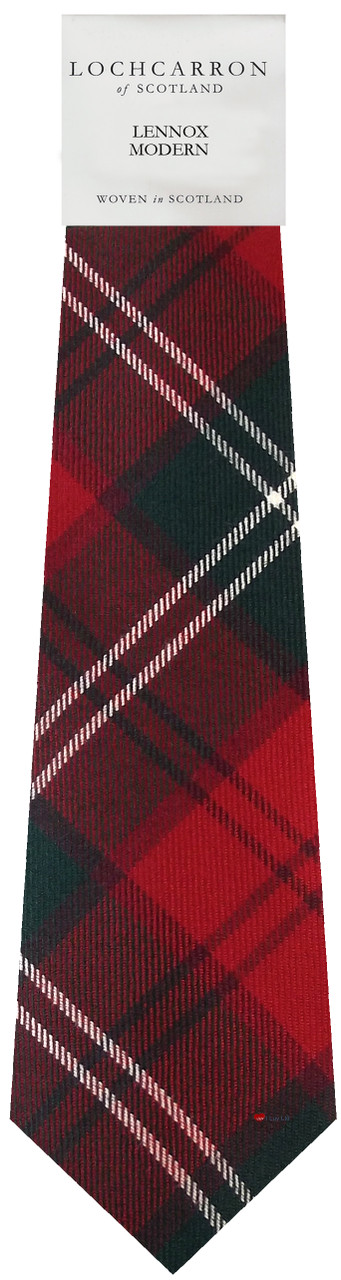 Mens Neck Tie Lennox Modern Tartan Lightweight Scottish Clan Tie