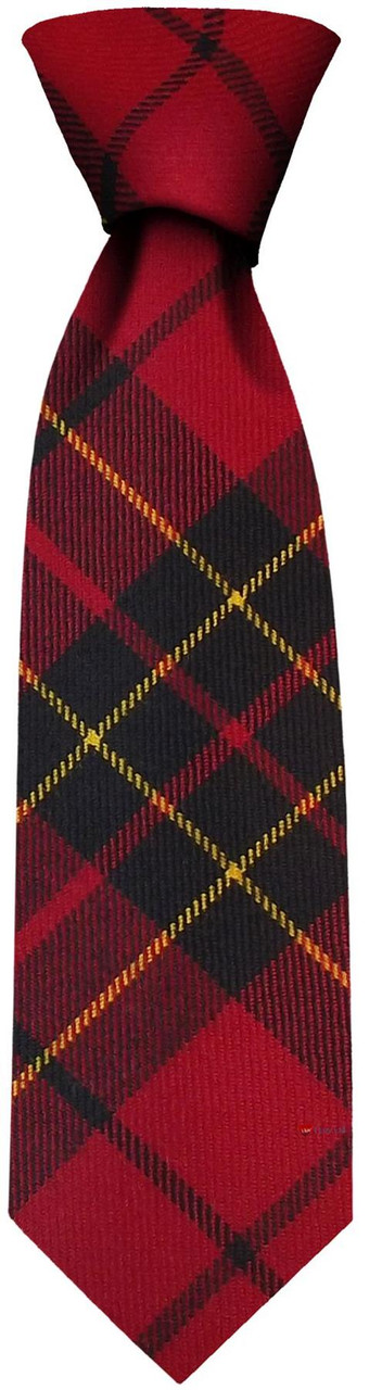 Mens Neck Tie Brodie Red Modern Tartan Lightweight Scottish Clan Tie