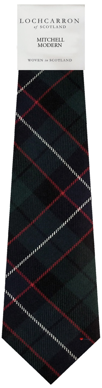 Mens Neck Tie Mitchell Modern Tartan Lightweight Scottish Clan Tie