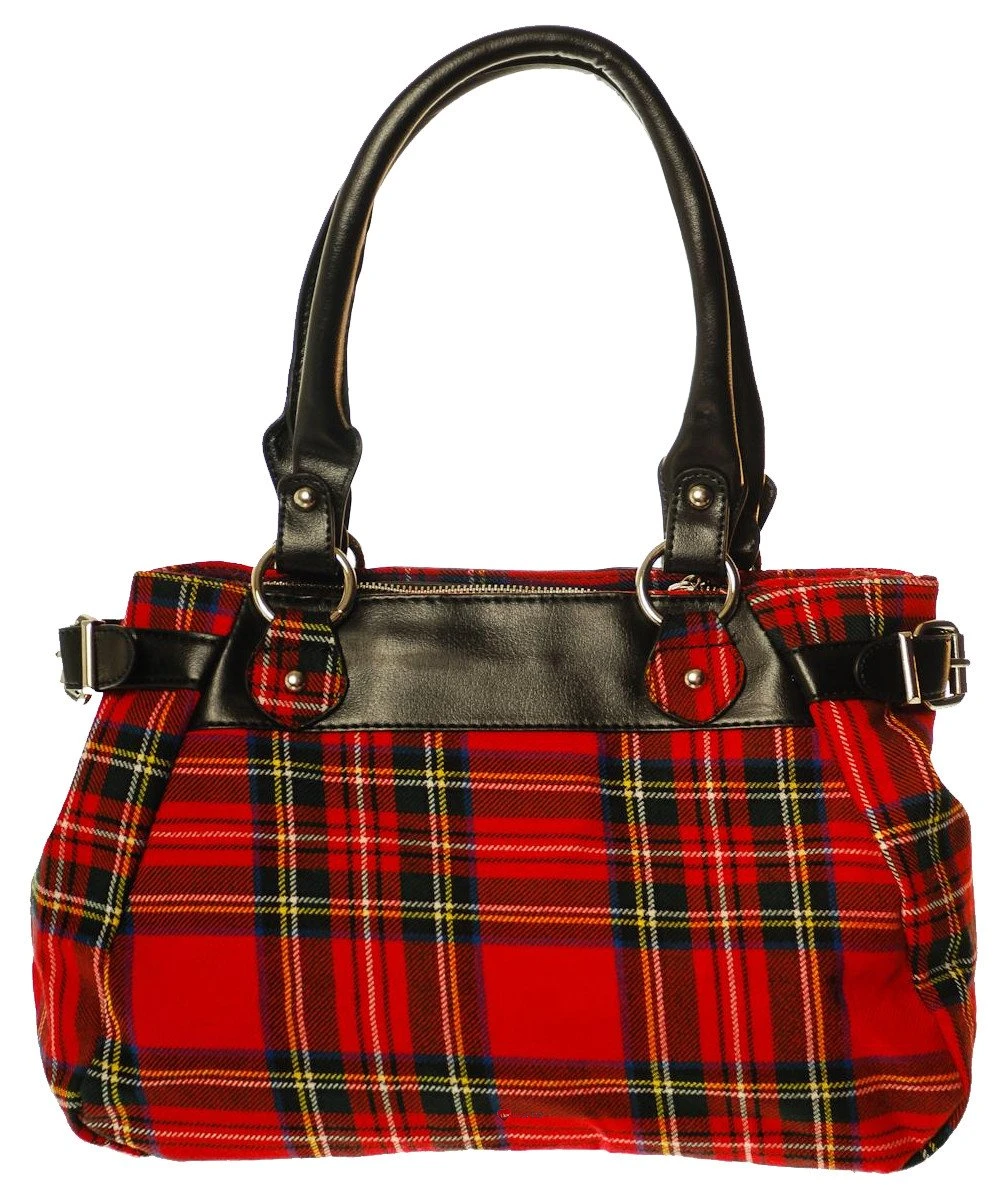 'Eva' Wool Handbag Stewart Royal Tartan Design